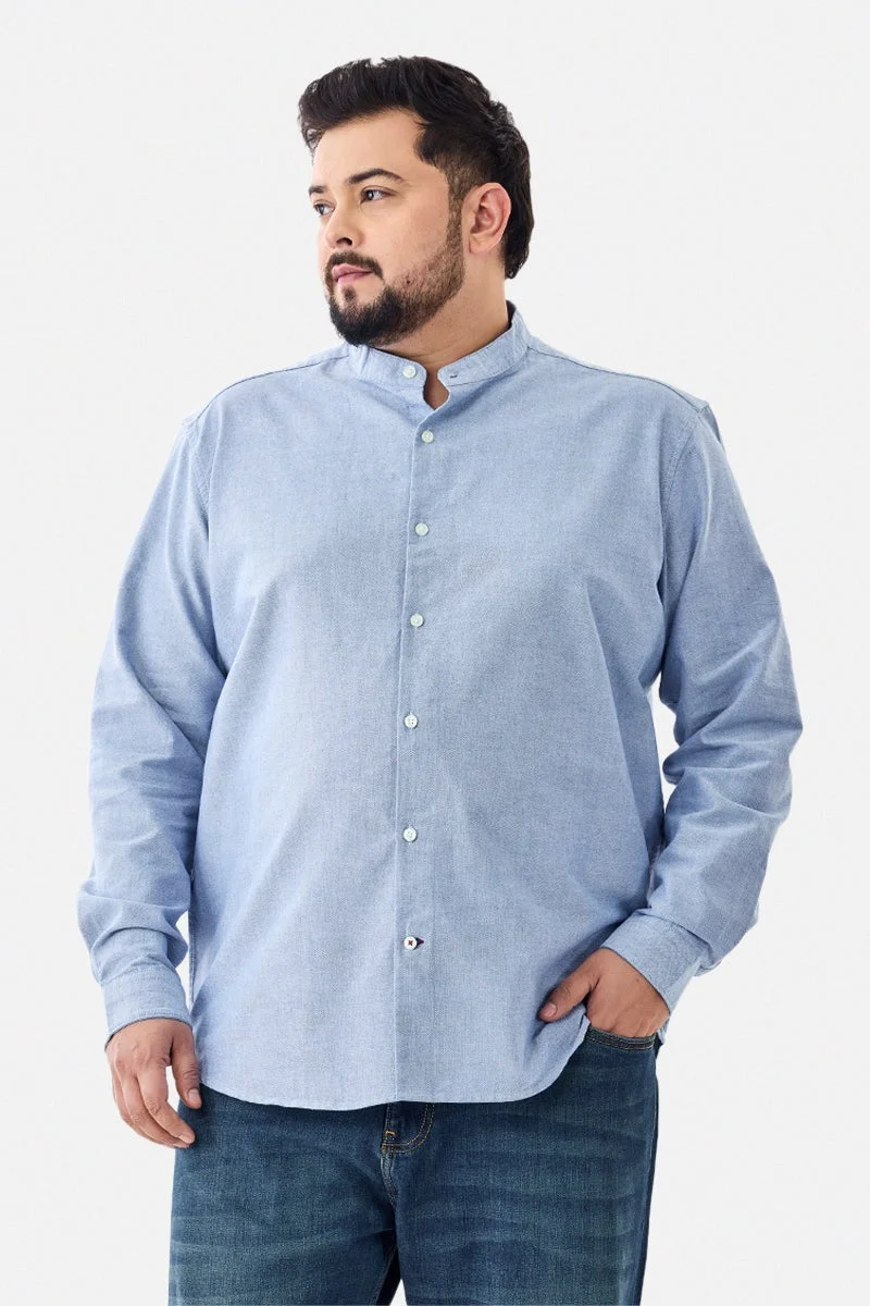 SNITCH 100% Cotton Plus Size Mandarin Shirt