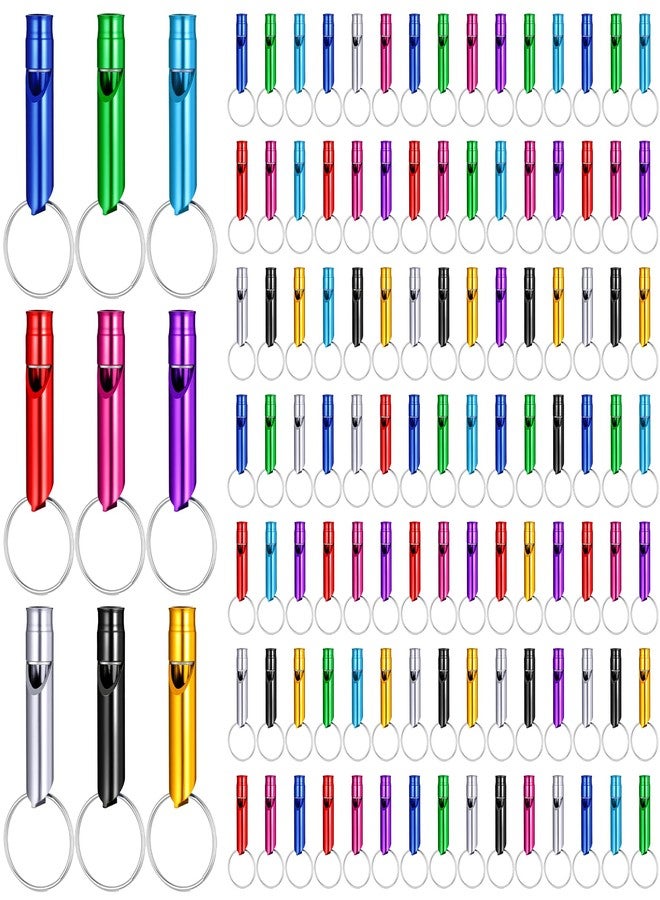 Dimeho 120PCS Emergency Whistle with Keychain, Aluminum Survival Whistle Key Chain Defense Alarm Loud Sound Sturdy Light for Outdoor Camping Hiking Hunting Boating Fishing Sports - Image 1