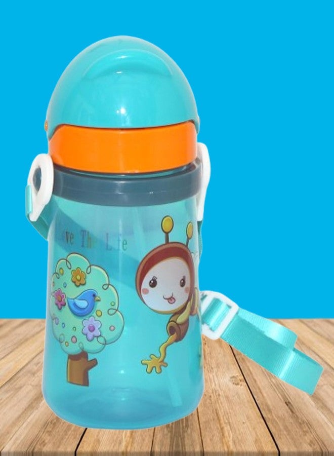 Alya The Cheeky Kidzz Premium Baby Straw Sipper 350ml for Feeding Water Milk Liquids Feeder Bottle (Design 617) - Image 1
