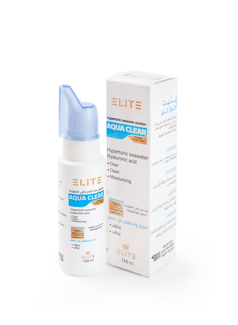 Elite ELITE AQUA CLEAR HYPERTONIC NASAL SPRAY 120 ML