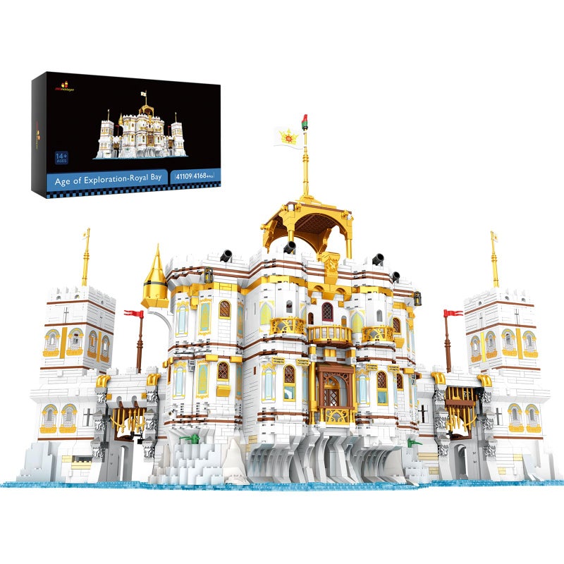 JMBricklayer Royal Bay Castle Building Sets Ideas Medieval Castle Building Kit 41109 Construction MOC Building SetCollectible Display Model Creative Gift for Adults - Image 3