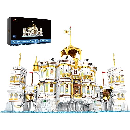 JMBricklayer Royal Bay Castle Building Sets Ideas Medieval Castle Building Kit 41109 Construction MOC Building SetCollectible Display Model Creative Gift for Adults - Image 1