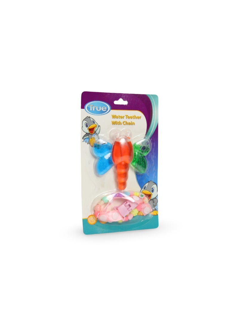 True Liquid Teether with Chain – Pink - Image 1