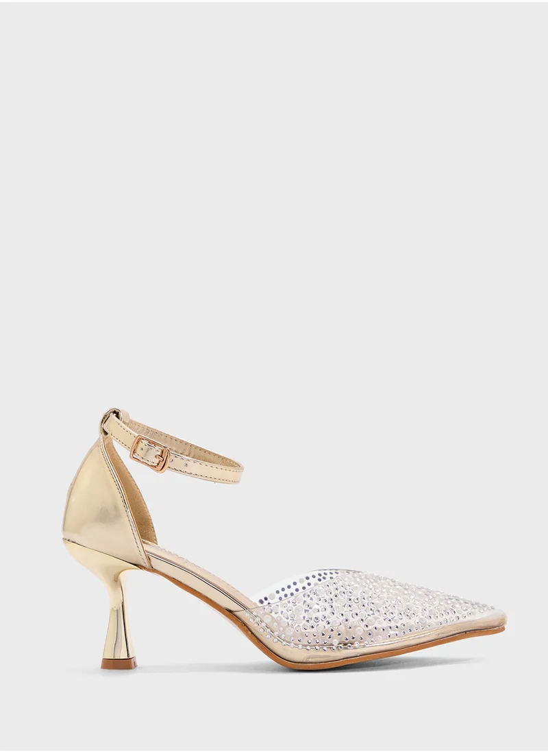 ذا براون High Heeled Diamante Pump