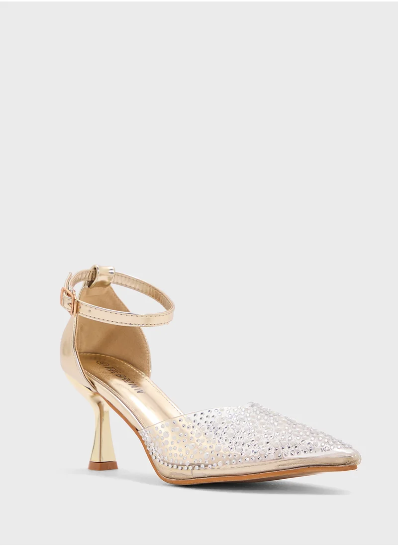 ذا براون High Heeled Diamante Pump