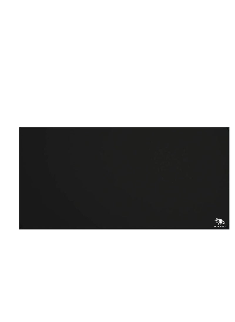 YASA GAME - Extended Large Gaming Mouse Pad 90 X 40 cm XXL Full Desk Art style & Mousepad Non-Slip Rubber Base Big Keyboard Mat with Stitched Edges water resist for Gaming from Yasa ( Full Black ) - Image 1