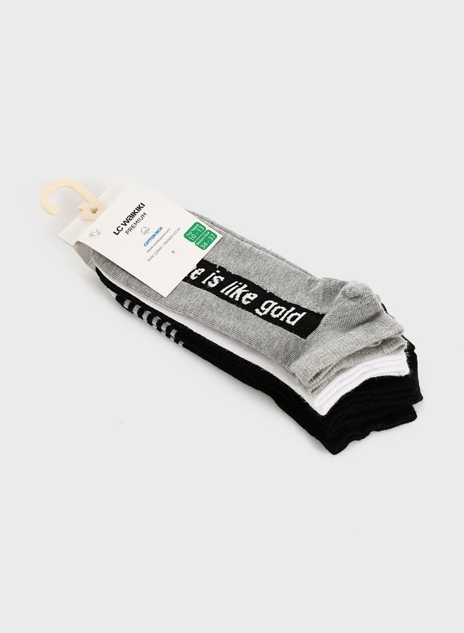 LC WAIKIKI Boys' Patterned Trainer Socks 5 Pack - Image 2