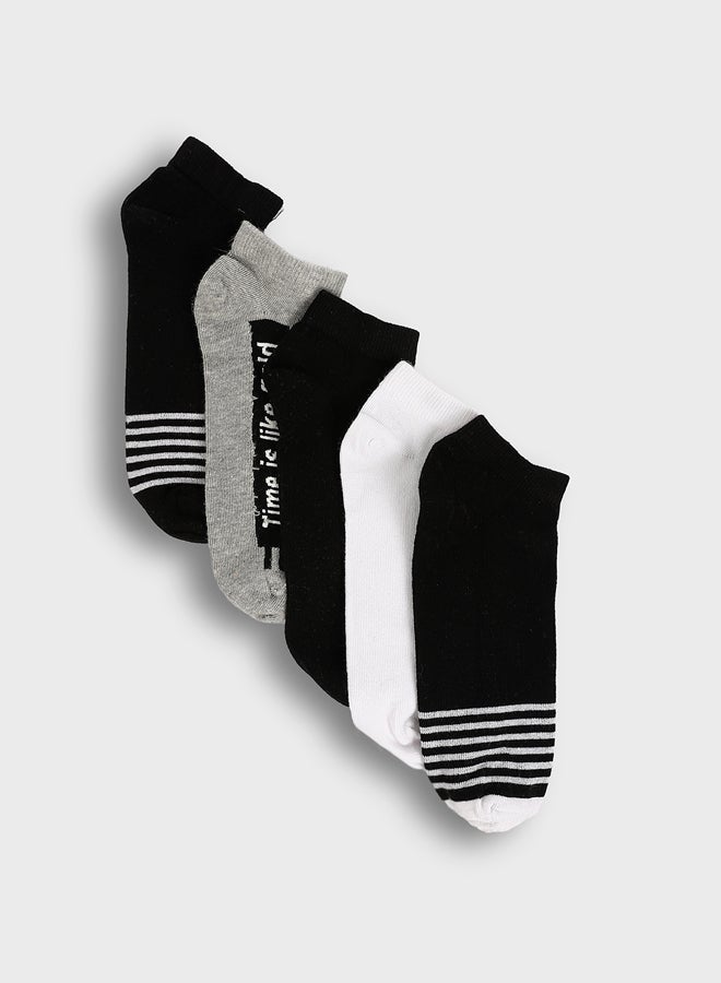 LC WAIKIKI Boys' Patterned Trainer Socks 5 Pack - Image 1