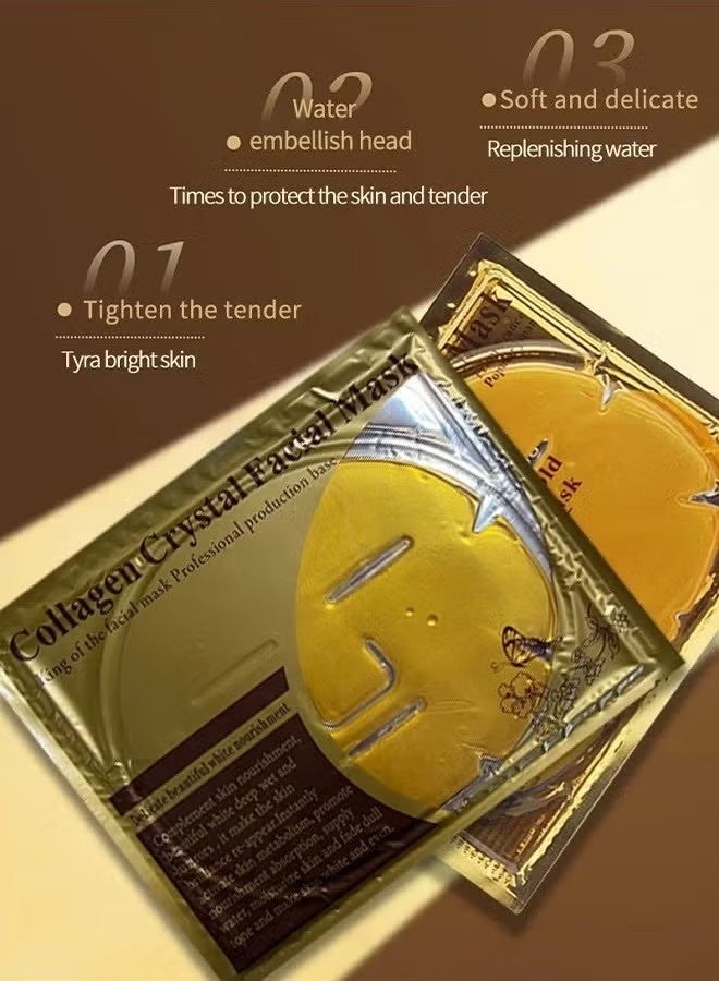 EELHOE Collagen Crystal Facial Mask - Brightening Dull Tones To Leave The Face White And Even, Tightening Skin Collagen Mask 3PCS - Image 3