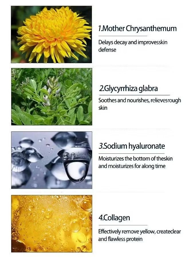 EELHOE Collagen Crystal Facial Mask - Brightening Dull Tones To Leave The Face White And Even, Tightening Skin Collagen Mask 3PCS - Image 4