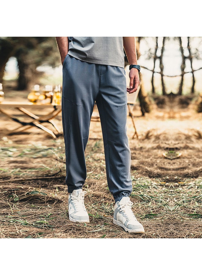 Summer New Men's Sports Joggers - Trendy Solid Color Slim-fit Casual Pants With Cuffed Ankles - Image 5