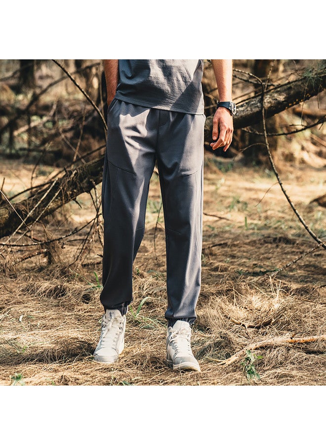 Summer New Men's Sports Joggers - Trendy Solid Color Slim-fit Casual Pants With Cuffed Ankles - Image 3