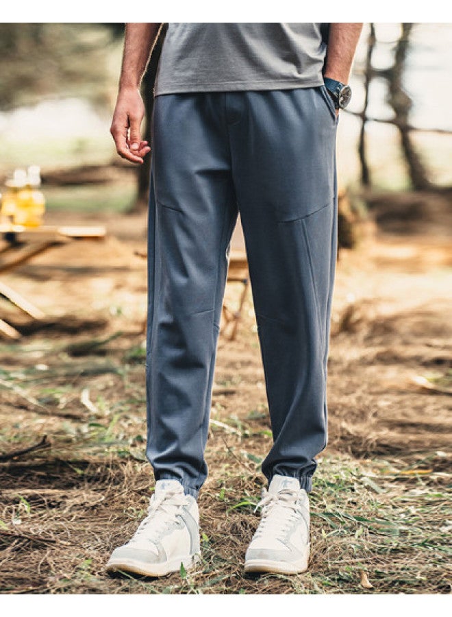 Summer New Men's Sports Joggers - Trendy Solid Color Slim-fit Casual Pants With Cuffed Ankles - Image 1