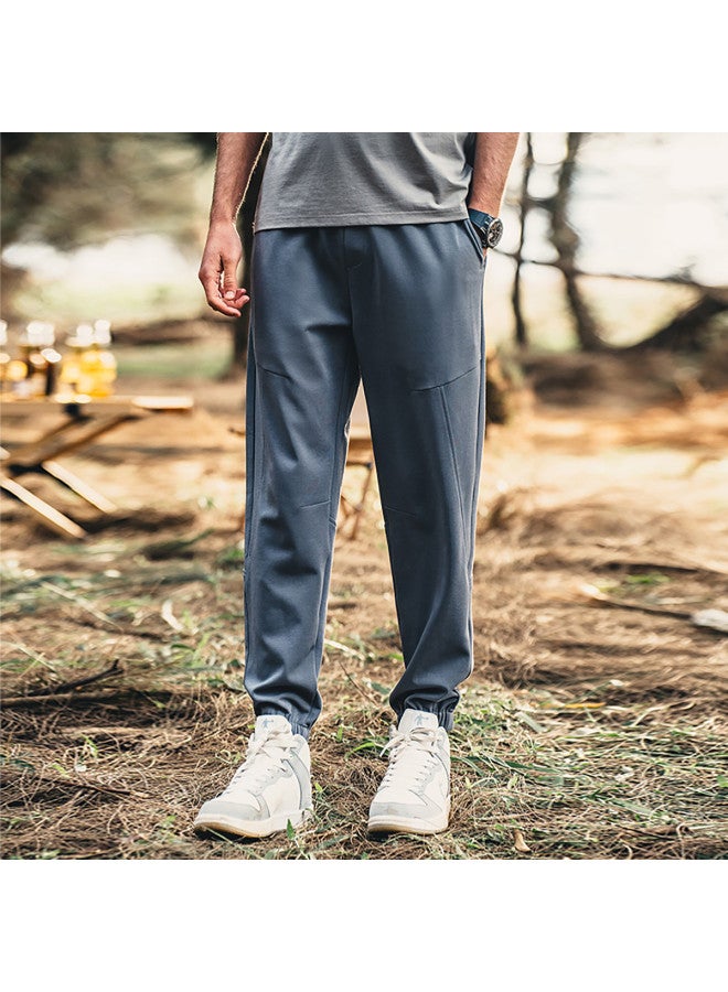 Summer New Men's Sports Joggers - Trendy Solid Color Slim-fit Casual Pants With Cuffed Ankles - Image 2