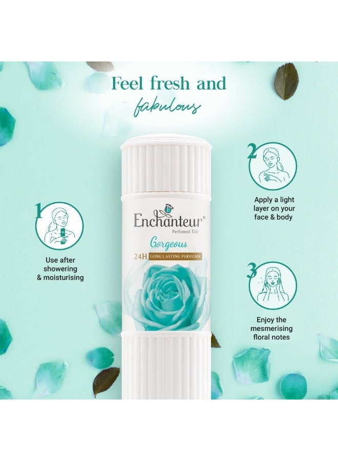 Enchanteur Perfumed Talc Gorgeous 125 Gm (Packaging may vary) - Image 5