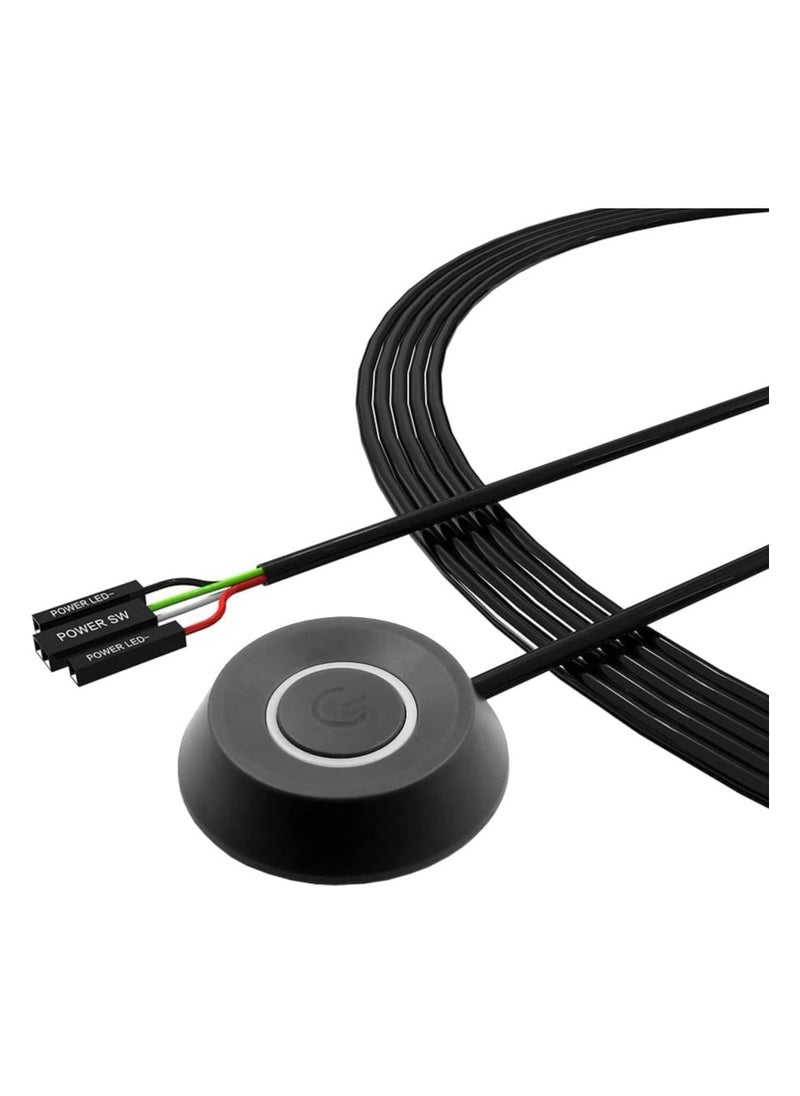 joyzzz - PC Power Button Desktop PC Computer Case Power Switch On Off HDD Push Computer Host Button Supply Supplies with 2m Cables - Image 1