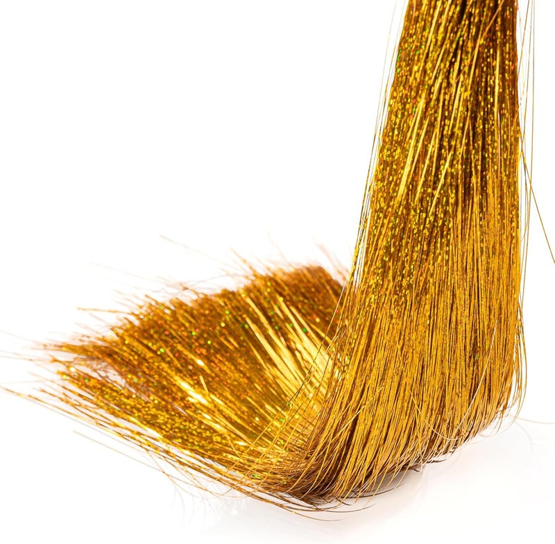 Gloreyan 10000 Strands Christmas Tinsel Icicles Golden Iridescent Tinsel Foil Fringe Icicles Christmas Tree Tinsel Decoration for Christmas Birthday Wedding Party Hanging Decoration - Image 1