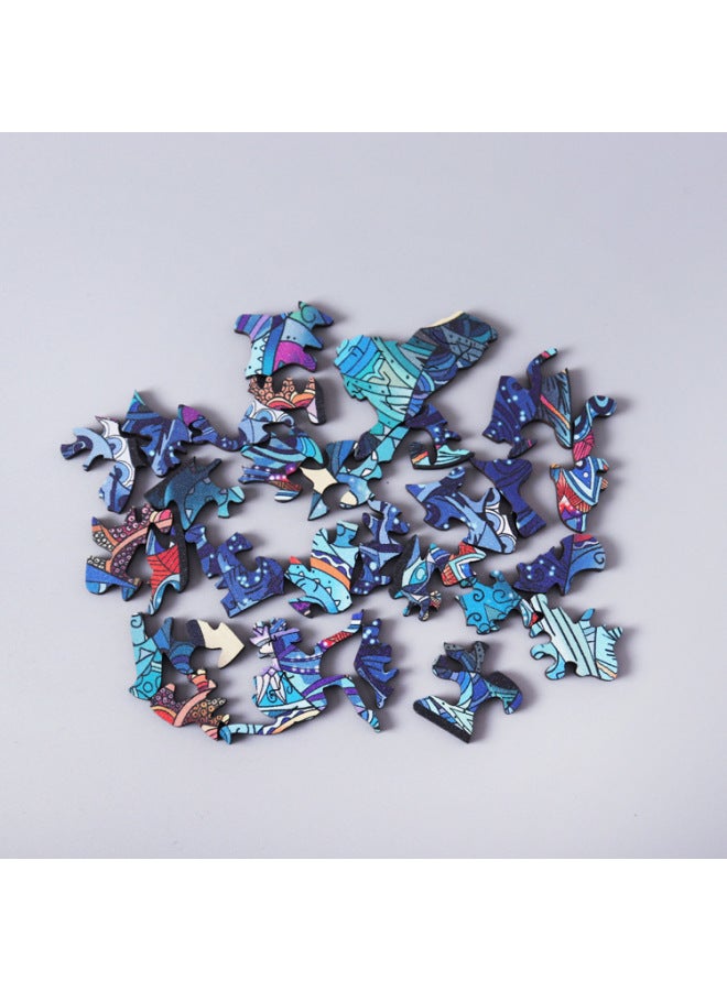 Spot A Generation Of Bear Head Shaped Wooden Puzzle Irregular Three-dimensional Animal Puzzle Manufacturers Customized-Color:A4 Hippocampus - Image 5