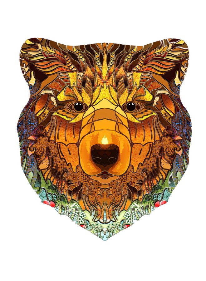 Spot A Generation Of Bear Head Shaped Wooden Puzzle Irregular Three-dimensional Animal Puzzle Manufacturers Customized-Color:A4 Hippocampus - Image 2