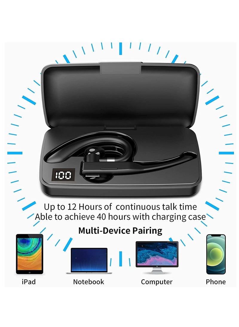 Generic - Bluetooth Earpiece for Cell phone Bluetooth headset with Microphone for Android phones iPhone Bluetooth Headphone Wireless Hands-Free Noise Canceling - Image 1