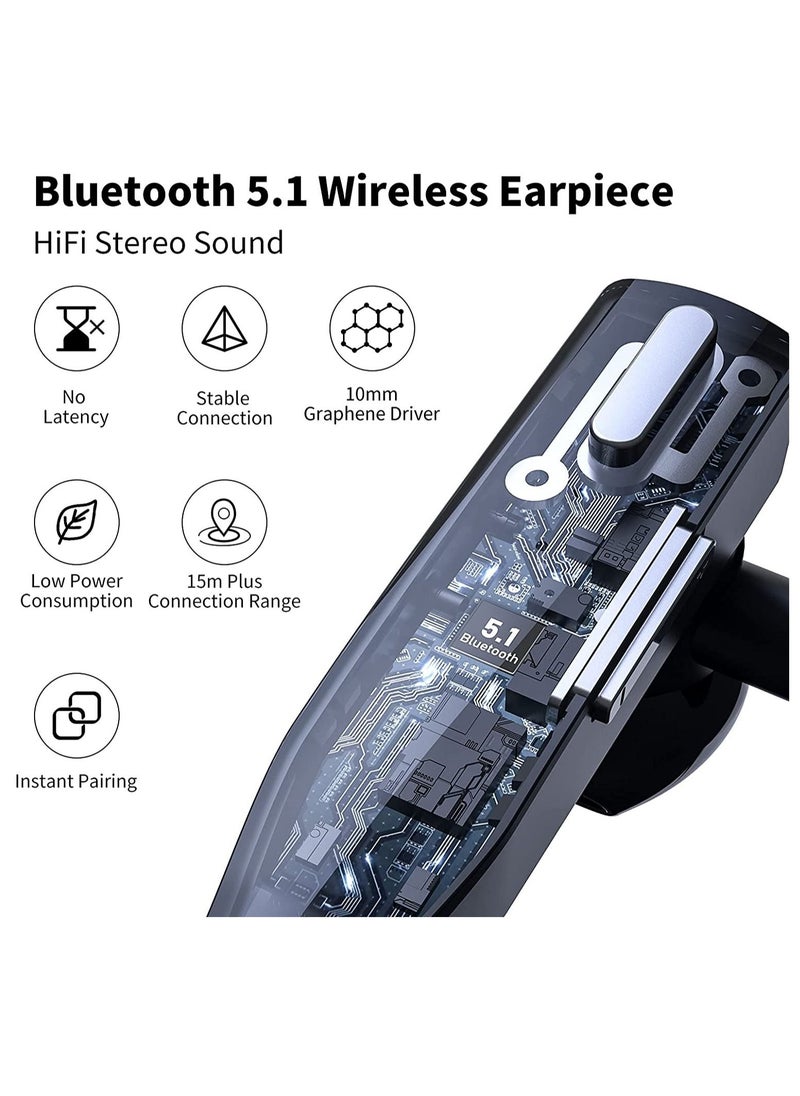 Generic - Bluetooth Earpiece for Cell phone Bluetooth headset with Microphone for Android phones iPhone Bluetooth Headphone Wireless Hands-Free Noise Canceling - Image 1