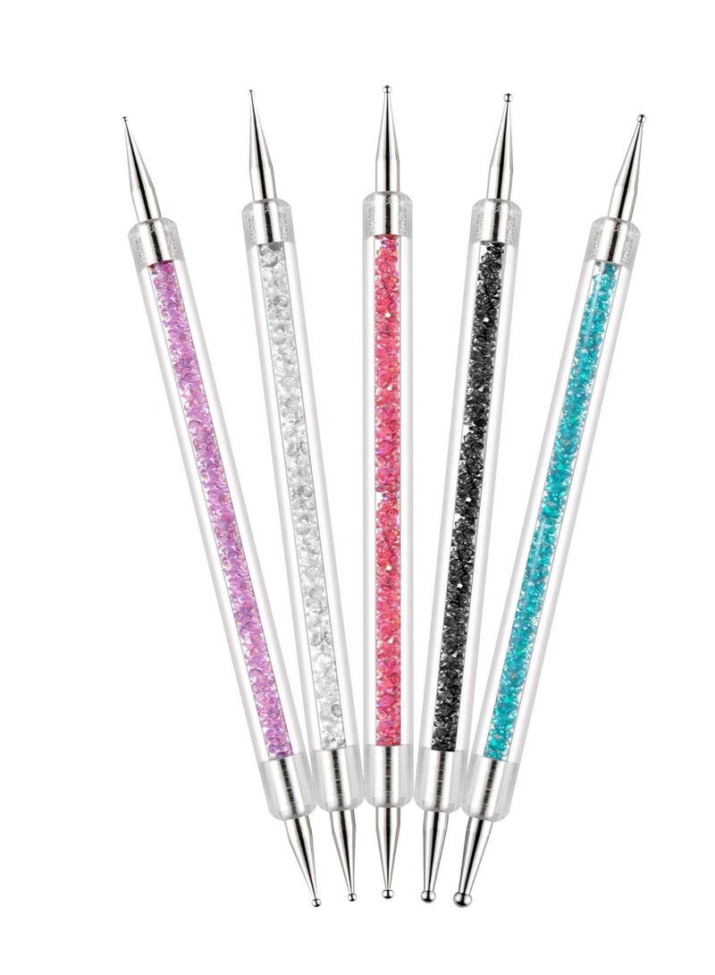 مجموعة 10 قطع من ادوات الاظافر من السيليكون، فرشاة واقلام من رأسين لنحت الاظافر، ، ادوات تزين وتصميم الأظافر الاكريليك - Image 4