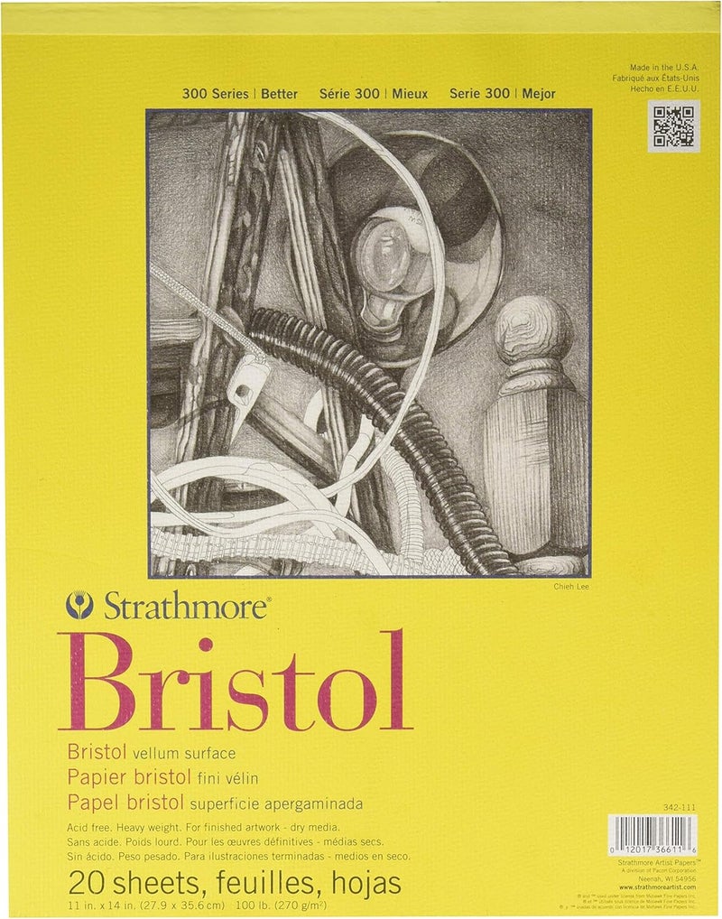 300 Series Bristol Pad - 11-Inchx14-Inch - 20 Sheet Pad