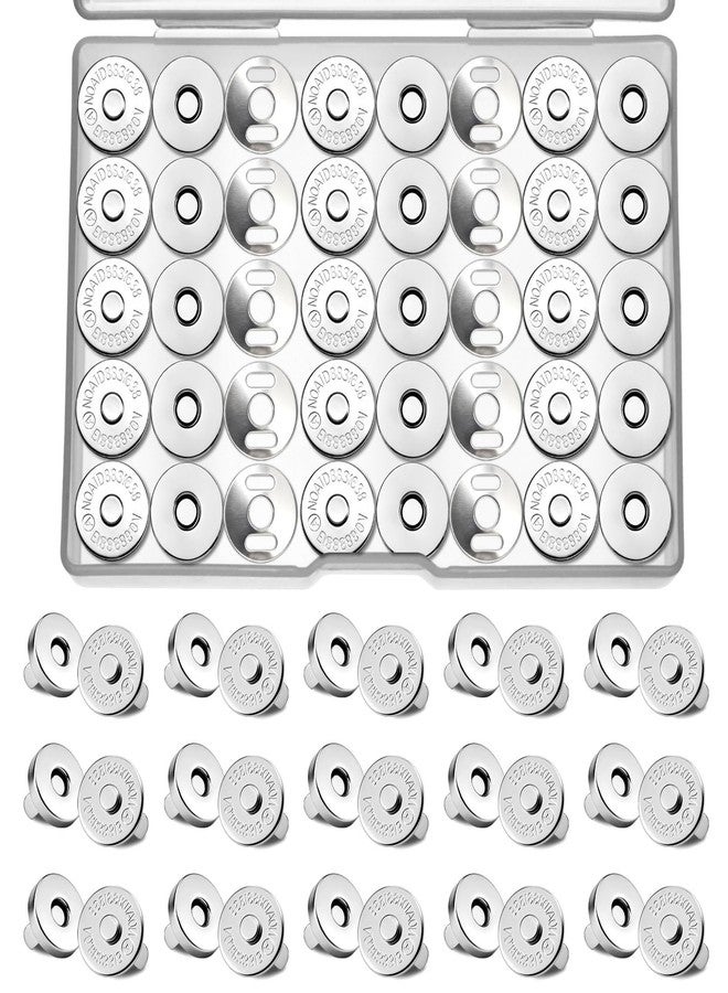 فايربومون مجموعة فايربومون المكونة من 50 قطعة من أزرار الكبس المغناطيسية لإغلاق الحقائب، مشابك إغلاق مغناطيسية مقاس 14 مم للخياطة، واللوازم، والحقائب، والملابس، والأعمال اليدوية، لا حاجة لأدوات - Image 1