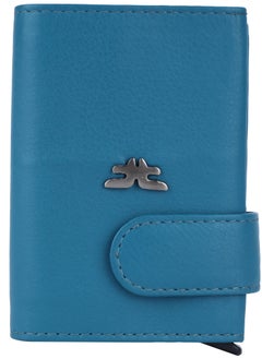 LAVERI LEATHER Laveri Genuine Leather Designer Card Holder Wallet With RFID Protection Navy Blue  - Image 1