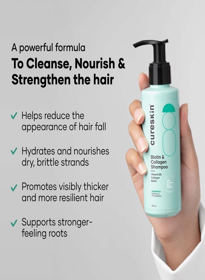 Cureskin شامبو كيورسكين بيوتين وكولاجين وفيتامين ب5 وجليكوليبيدات: يقوي الشعر، ويقلل من تساقطه، ويصلح التلف، 5.07 أونصة سائلة (عبوة واحدة) - Image 3