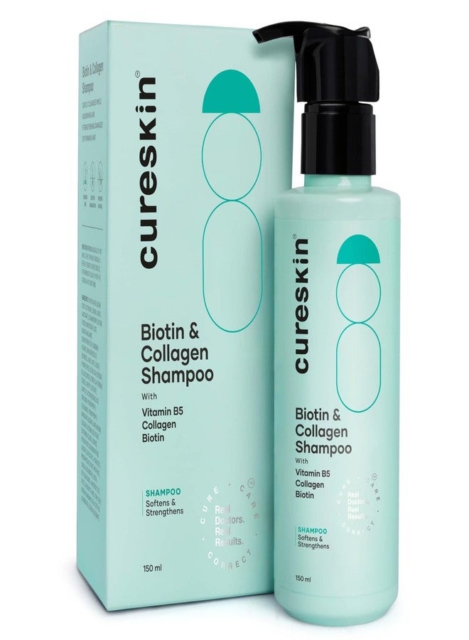 Cureskin شامبو كيورسكين بيوتين وكولاجين وفيتامين ب5 وجليكوليبيدات: يقوي الشعر، ويقلل من تساقطه، ويصلح التلف، 5.07 أونصة سائلة (عبوة واحدة) - Image 1