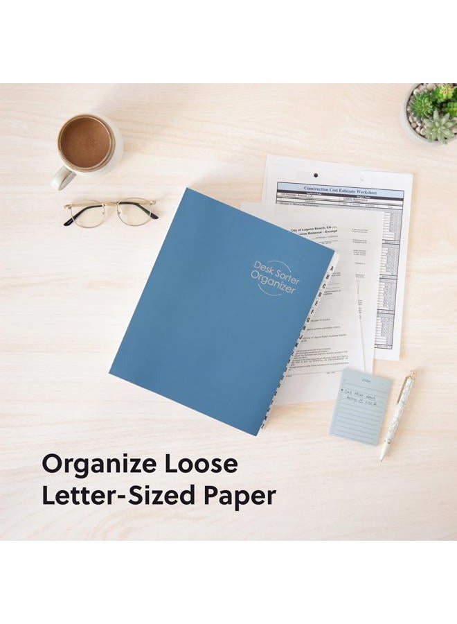 Smead Desk File/Sorter, Alphabetic (A-Z), 20 Dividers, Letter Size, Dark Blue (89282) - Image 3