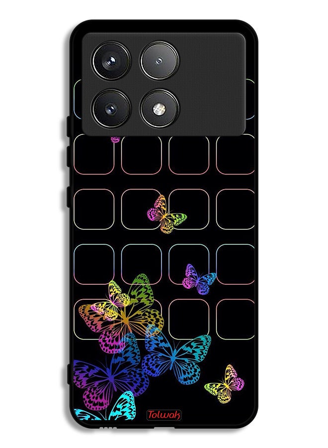 Tolwak Xiaomi Redmi K70 Pro Protective Case Cover Colorful Butterflies - Image 1