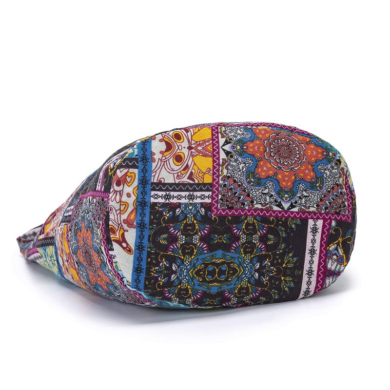 Coton Pose Women Shoulder Handbags Fashion canvas Hippie Crossbody Bags Bohemian Animal Prints Hobo Bags (Black-square) - Image 5