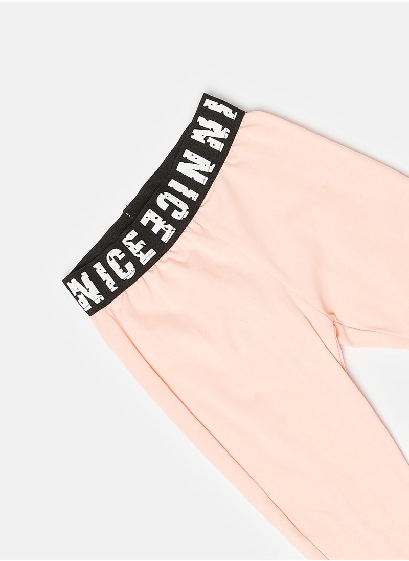 giggles - LEGGING POWDER PINK Kids Girls - Image 1