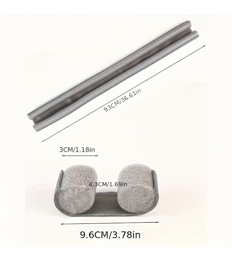 Black 6Pcs Self Adhesive Door Bottom Foam Sealing Strip Dustproof Windproof Noise Reducing - Image 2
