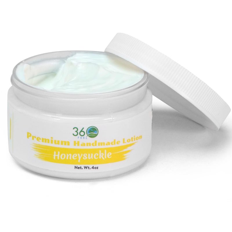 360Feel Honeysuckle Body Lotion Hydrates with Coconut Olive Oil PlantBased NonGreasy Sensitive Skin All Day Use