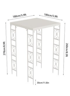 WISFOR Garden Pergola Climbing Support Gazebo Iron Pergola Large Garden Arch Metal Wedding Garden Pergola Support Climbing Plants  - Image 2