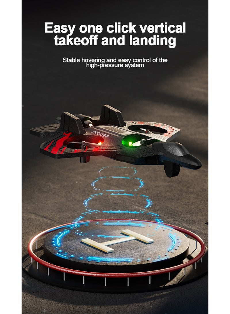 DIGI CORE RC Plane 2.4GHz Remote Control Fighter Jet, 360° Roll & Hover, One-Click Takeoff/Landing, Pneumatic Altitude System, LED Lights, Crash-Resistant EPP, Easy to Fly RC Airplane for Kids & Beginners Blue/Black - Image 2