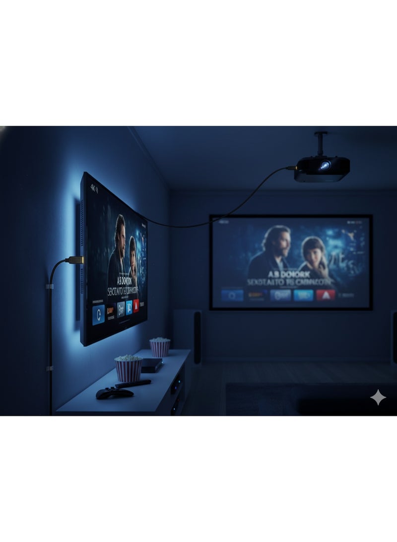 HDMI Flat Cable 3 Meter – Ultra HD 4K, Tangle-Free, High-Speed Transmission - Image 3