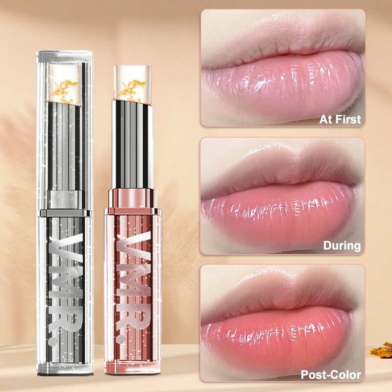 1pc Gold Foil Transparent Color Changing Lip Balm-Conditioning Lip - Image 4