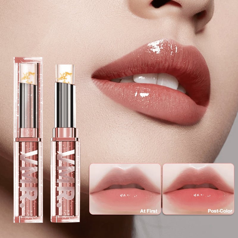 1pc Gold Foil Transparent Color Changing Lip Balm-Conditioning Lip - Image 2