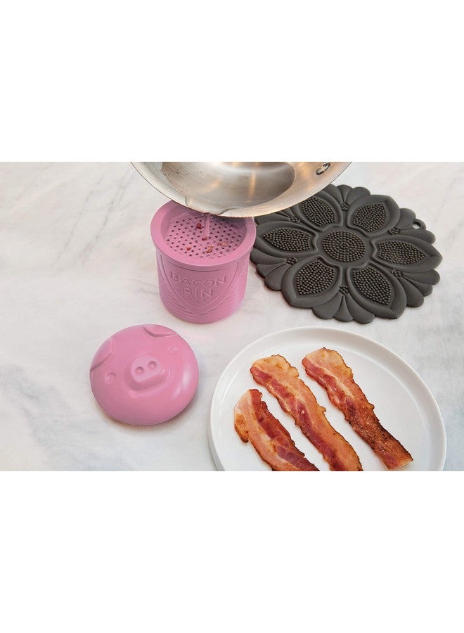 Talisman Designs Talisman Bacon Bin Grease Holder, Silicone, Pink - Image 2