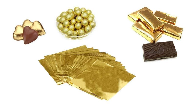 غلاف الشوكولاتة (رقائق ذهبية)