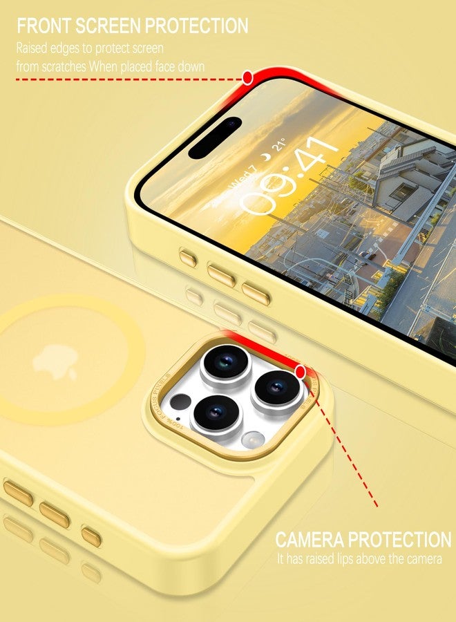 BENTOBEN for iPhone 16 Pro Max Case 2024, Phone case iPhone 16 Pro Max Magnetic Case [Compatible with Mag Safe] Translucent Matte Slim ShockproofProtective Cover for 6.9", Yellow - Image 5