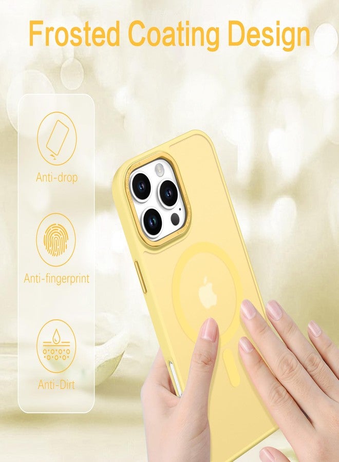 BENTOBEN for iPhone 16 Pro Max Case 2024, Phone case iPhone 16 Pro Max Magnetic Case [Compatible with Mag Safe] Translucent Matte Slim ShockproofProtective Cover for 6.9", Yellow - Image 3