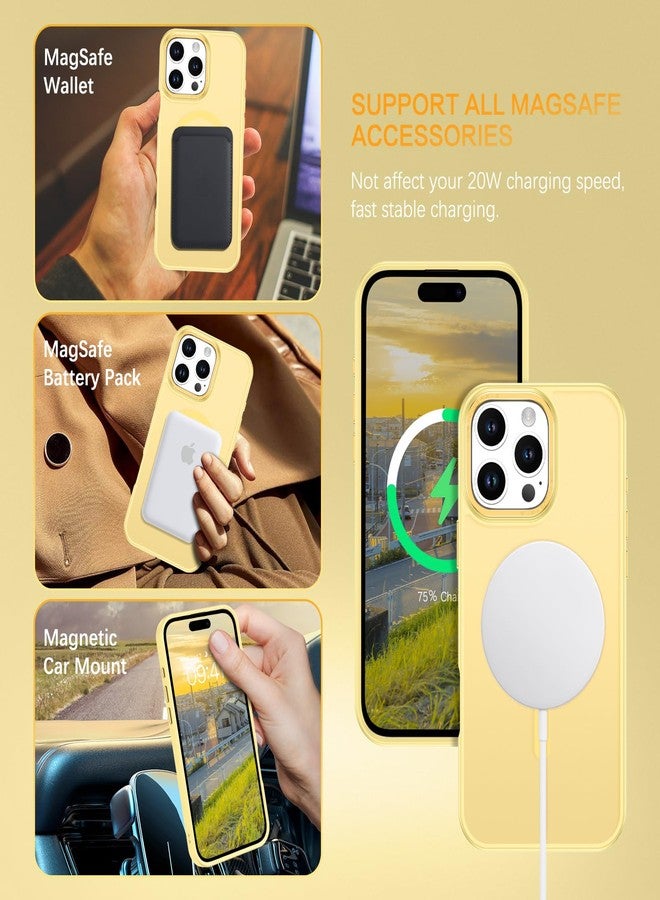 BENTOBEN for iPhone 16 Pro Max Case 2024, Phone case iPhone 16 Pro Max Magnetic Case [Compatible with Mag Safe] Translucent Matte Slim ShockproofProtective Cover for 6.9", Yellow - Image 2
