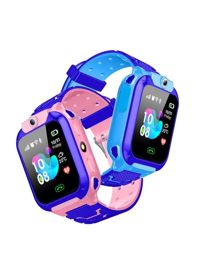 Beauenty Q12 waterproof multilingual intelligent positioning of children's telephone watches/pink  - Image 1