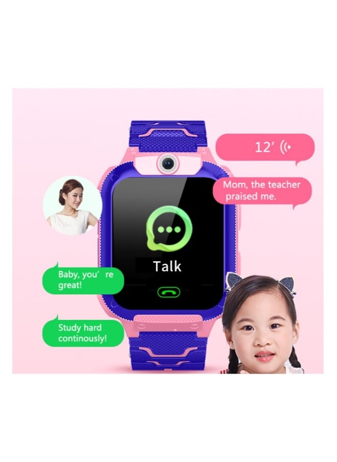 Beauenty Q12 waterproof multilingual intelligent positioning of children's telephone watches/pink  - Image 3