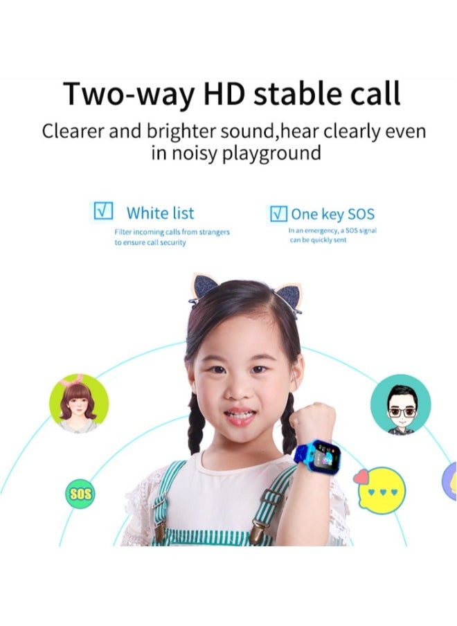Beauenty Q12 waterproof multilingual intelligent positioning of children's telephone watches/pink  - Image 4